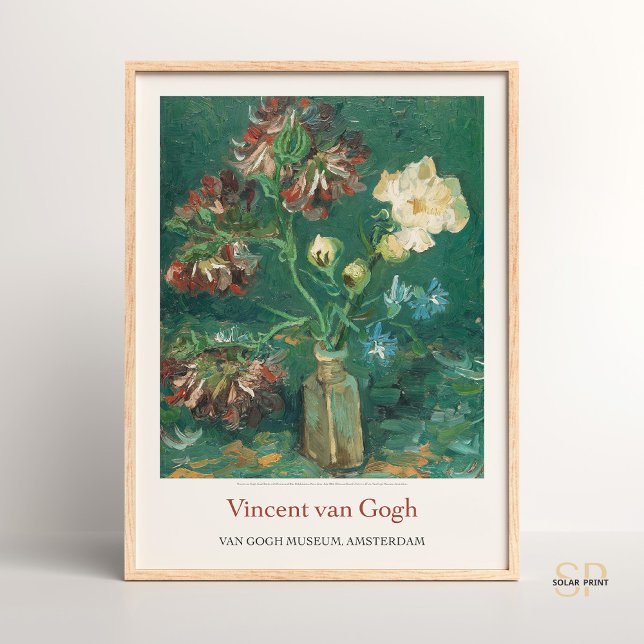 Affiche Vincent van Gogh Petite Bouteille Avec Peonies Art (Créateur téléchargé)