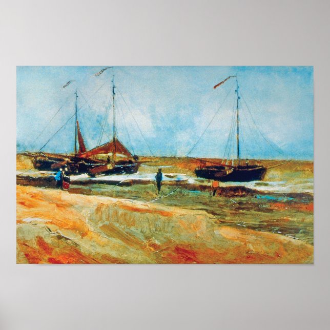Affiche Vincent Van Gogh - Plage à Scheveningen Beaux-Arts (Devant)