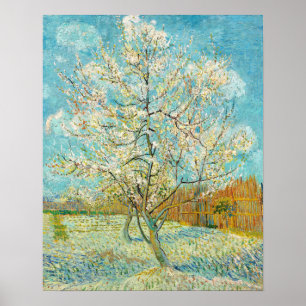 Affiche Vincent van Gogh - Poche rose en fleurs
