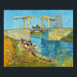 Affiche Vincent van Gogh - Pont Langlois à Arles #1<br><div class="desc">Le pont des Langlois à Arles avec femmes Laver - Vincent van Gogh,  Huile sur toile,  1888,  Arles</div>