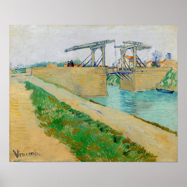 Affiche Vincent van Gogh - Pont Langlois à Arles #2 (Devant)