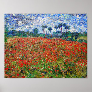 Affiche Vincent van Gogh - Poppy Field