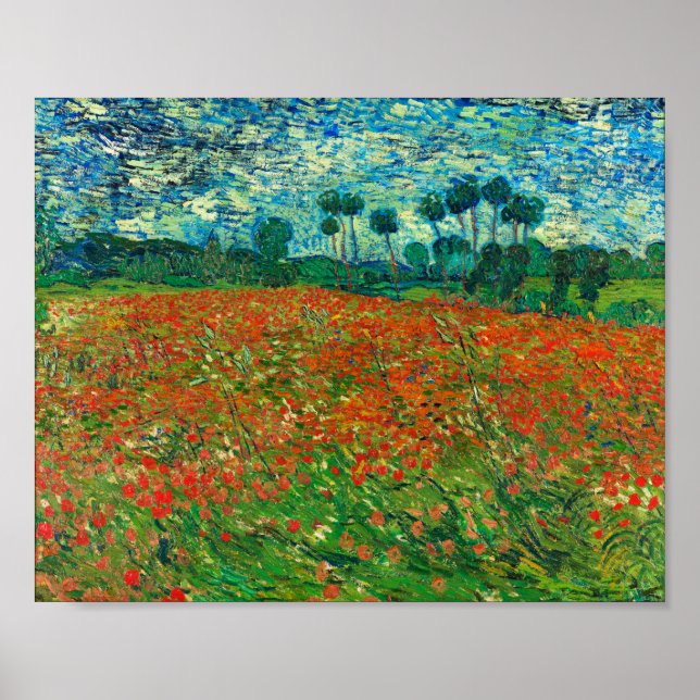 Affiche Vincent Van Gogh Poppy Field Fine Art (Devant)