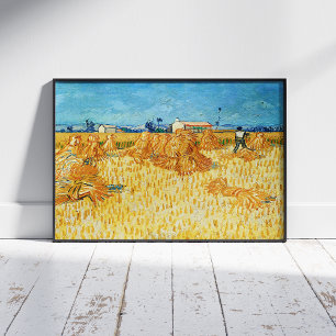 Affiche Vincent Van Gogh, Récolte de maïs en Provence