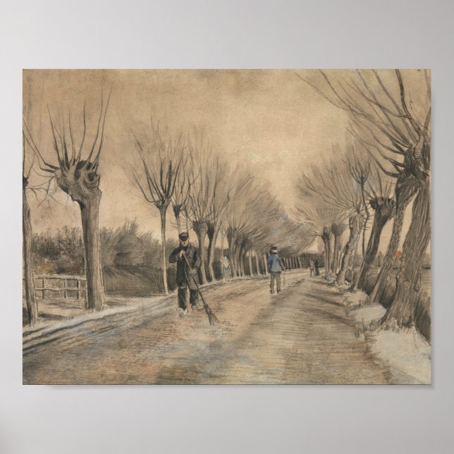 Affiche Vincent van Gogh - Road in Etten (Devant)