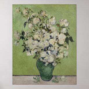 Affiche Vincent van Gogh Rose Galerie Florale VintageHD