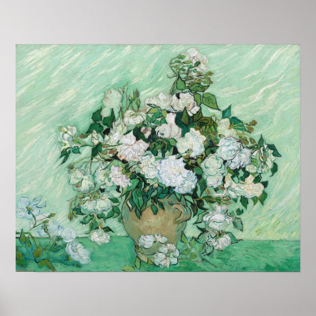 Affiche Vincent van Gogh - Roses (Devant)