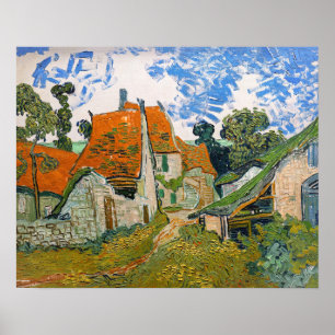 Affiche Vincent van Gogh - Rue à Auvers-sur-Oise