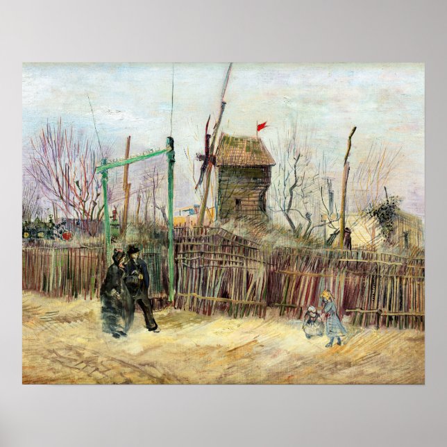 Affiche Vincent van Gogh - Scène de rue à Montmartre (Devant)