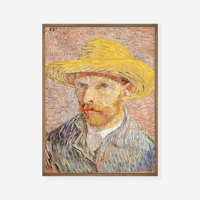 Affiche Vincent van Gogh Self-Portrait Paille Casquette ro (Créateur téléchargé)