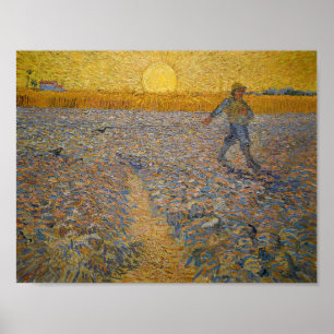 Affiche Vincent Van Gogh Sower à Sunset Art Peinture