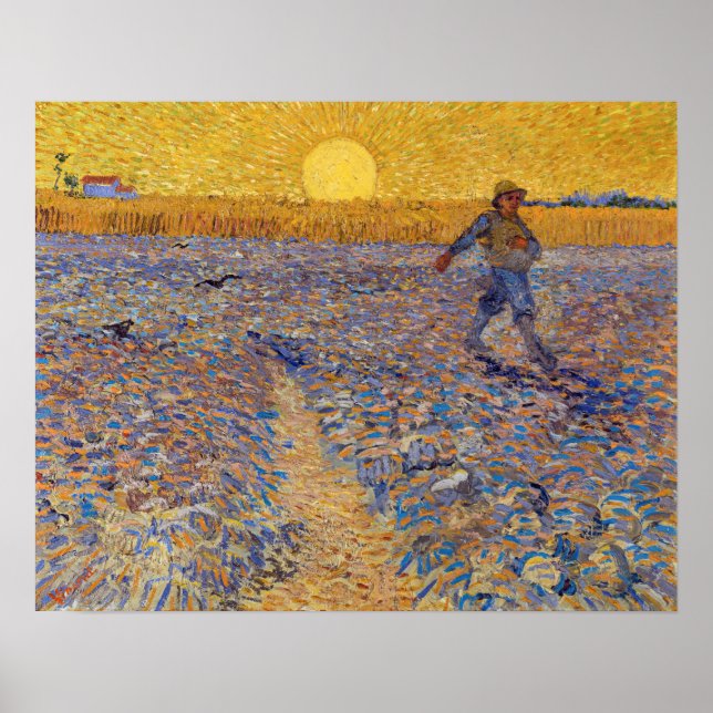 Affiche Vincent van Gogh - Sower avec réglage Sun (Devant)