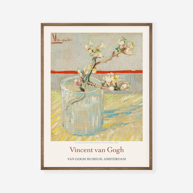 Affiche Vincent Van Gogh Sprig de l'art des amandes floral (Créateur téléchargé)