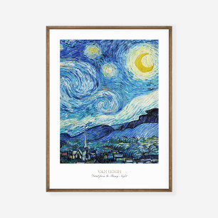 Affiche Vincent Van Gogh Starry Nuit 1889 Exposition d'art