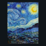 Affiche Vincent Van Gogh Starry Nuit Vintage Art<br><div class="desc">Vincent Van Gogh Starry Nuit Art Vintage Poster</div>
