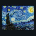 Affiche Vincent Van Gogh Starry Nuit Vintage Art<br><div class="desc">Vincent Van Gogh Starry Nuit Art Vintage Poster</div>