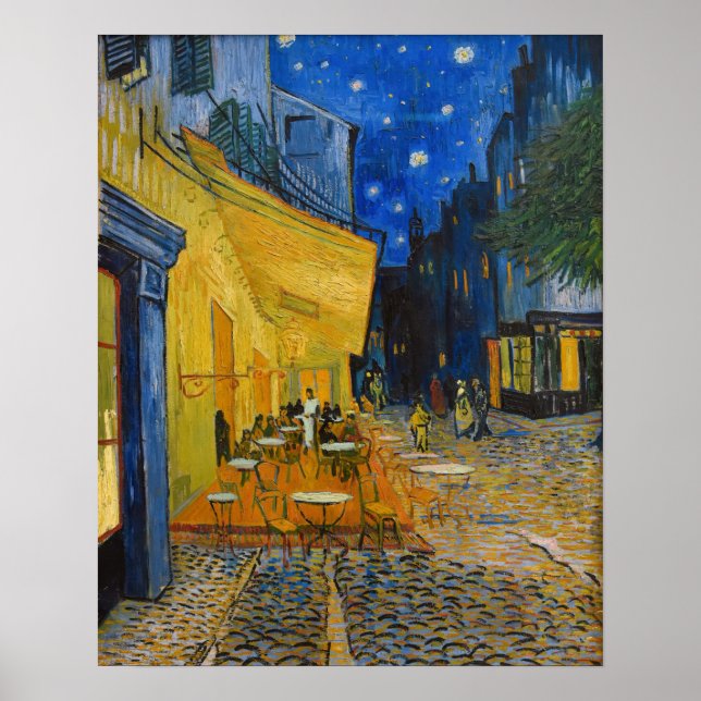 Affiche Vincent van Gogh - Terrasse de café la nuit (Devant)