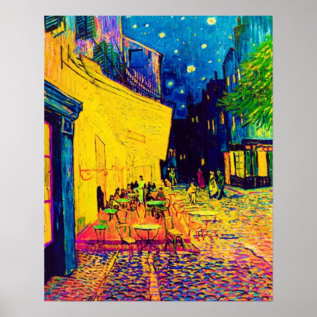 Affiche Vincent Van Gogh - Terrasse de café la nuit Pop Ar (Devant)