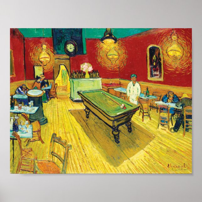 Affiche Vincent Van Gogh The Night Cafe (Le café de nuit) (Devant)