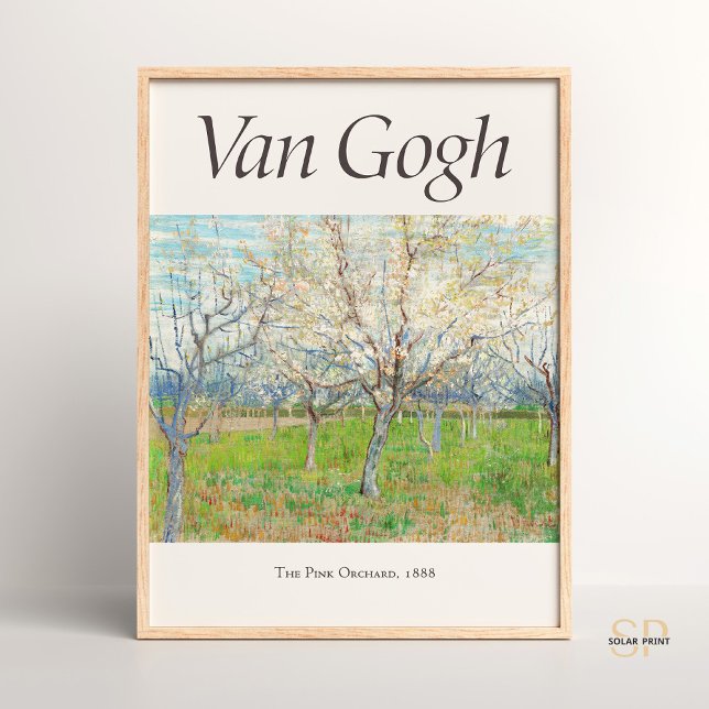 Affiche Vincent van Gogh The Pink Orchard Art Print Retro (Créateur téléchargé)