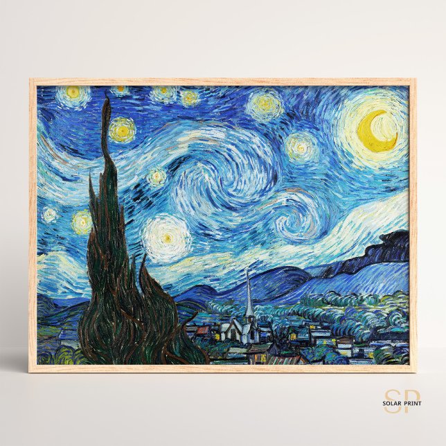 Affiche Vincent van Gogh The Starry Night Art Imprimer Ret (Créateur téléchargé)