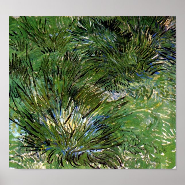 Affiche Vincent Van Gogh - Touffes d'Herbe Beaux-Arts (Devant)