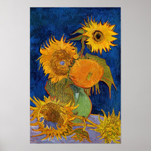 Affiche Vincent van Gogh - Vase avec cinq tournesols