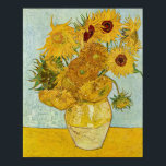 Affiche Vincent Van Gogh - Vase avec douze tournesols<br><div class="desc">Vase avec douze tournesols / Vase avec douze douze tournesols - Vincent Van Gogh,  août 1888 - Sunflowers 1888 troisième version (F456)</div>