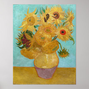 Affiche Vincent Van Gogh - Vase avec douze tournesols