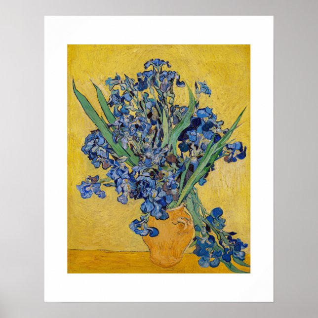 Affiche Vincent van Gogh - Vase avec Iris (Devant)