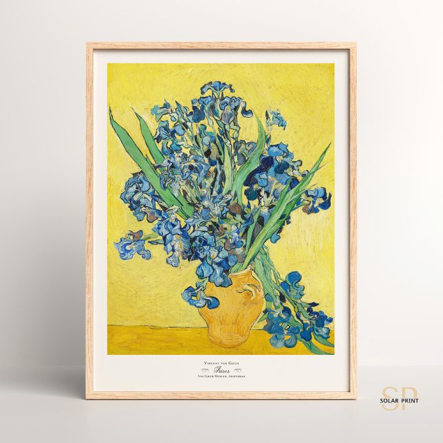 Affiche Vincent van Gogh Vase avec Irises Art Imprimer Vin (Créateur téléchargé)
