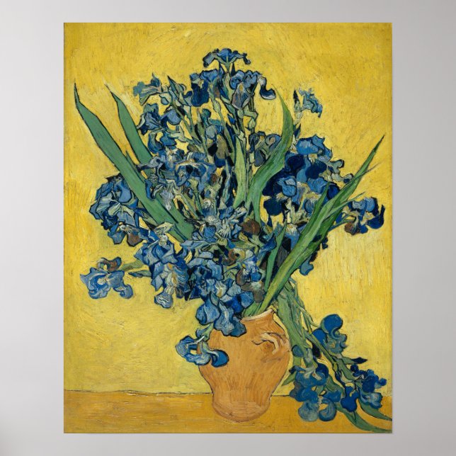 Affiche Vincent van Gogh Vase avec Irises Floral GalleryHD (Devant)
