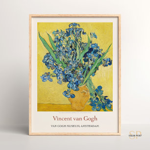 Affiche Vincent van Gogh Vase avec Irises Jaune Imprimer