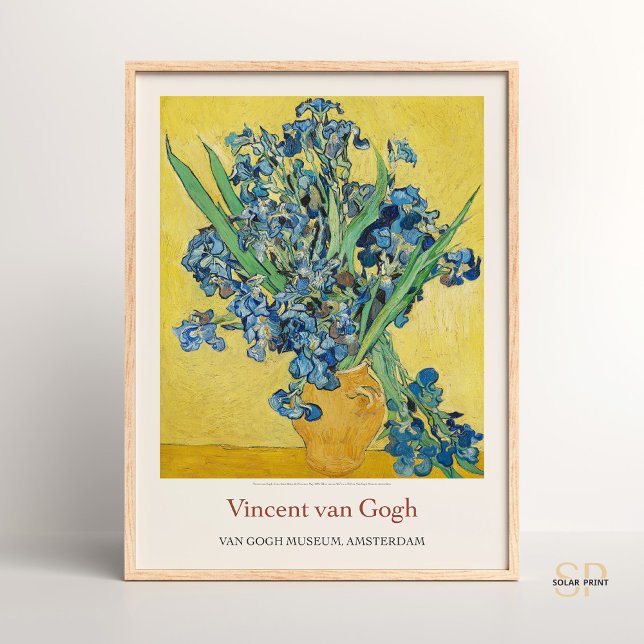 Affiche Vincent van Gogh Vase avec Irises Jaune Imprimer (Créateur téléchargé)
