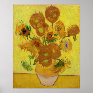 Affiche Vincent van Gogh - Vase avec quinze tournesols
