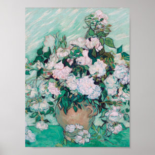 Affiche Vincent Van Gogh - Vase avec Rose, 1890