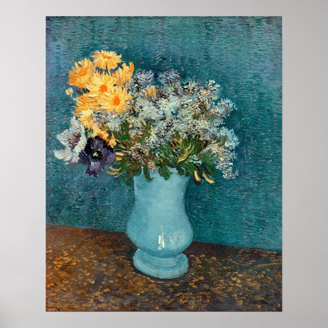 Affiche Vincent van Gogh | Vase des fleurs, 1887 (Devant)