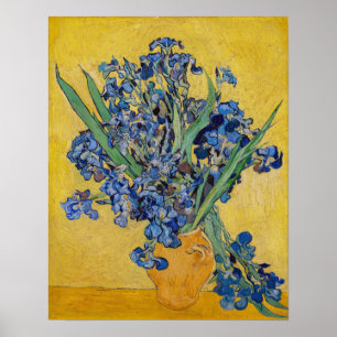 Affiche Vincent van Gogh - Vase with Irises