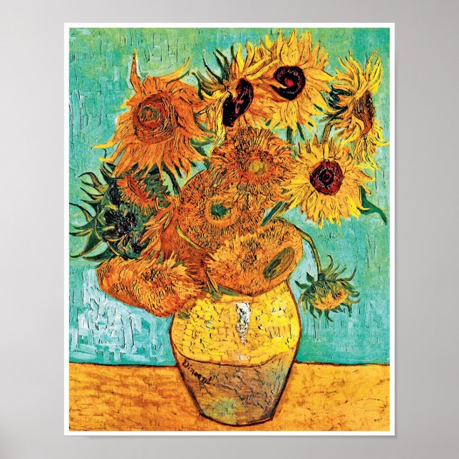 Affiche Vincent Van Gogh - Vase With Twelve Sunflowers (Devant)