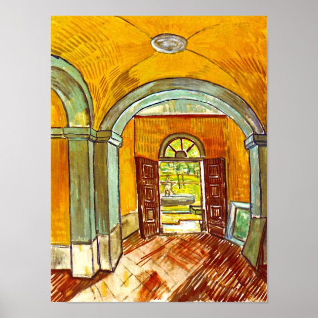 Affiche Vincent Van Gogh - Vestibule De L'Asile (Devant)