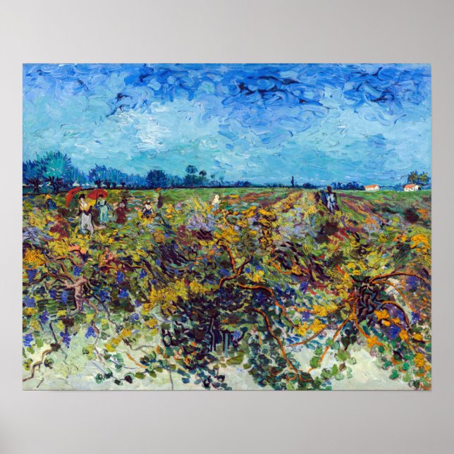 Affiche Vincent van Gogh - Vignoble vert (Devant)