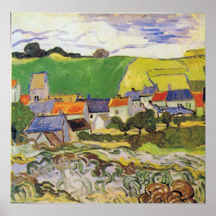 Affiche Vincent van Gogh Vue d'Auvers