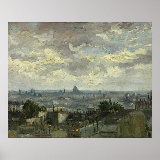 Affiche Vincent van Gogh - Vue de Paris (Devant)