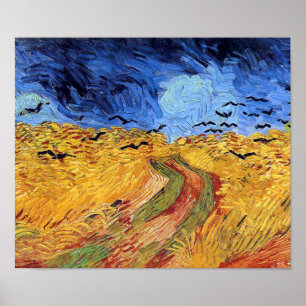 Affiche Vincent Van Gogh - Wheat Field with Black Crows