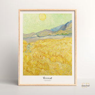 Affiche Vincent van Gogh Wheatfield avec l'art en papier