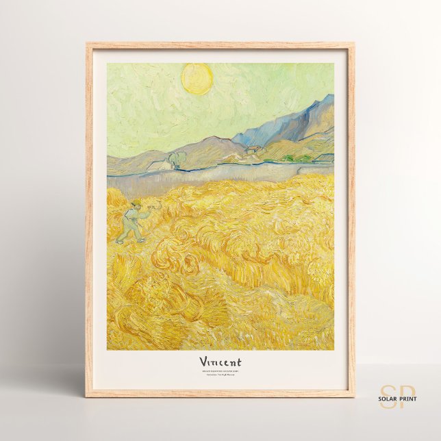 Affiche Vincent van Gogh Wheatfield avec l'art en papier (Créateur téléchargé)