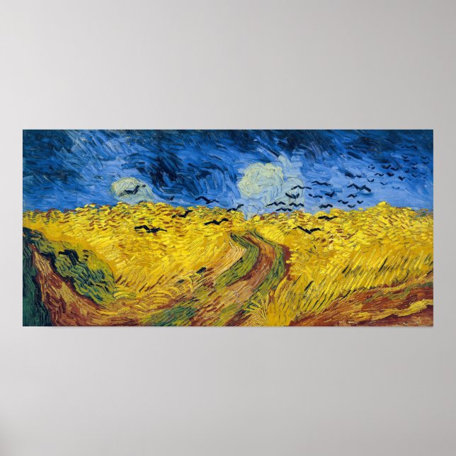 Affiche Vincent van Gogh - Wheatfield with Crows (Devant)