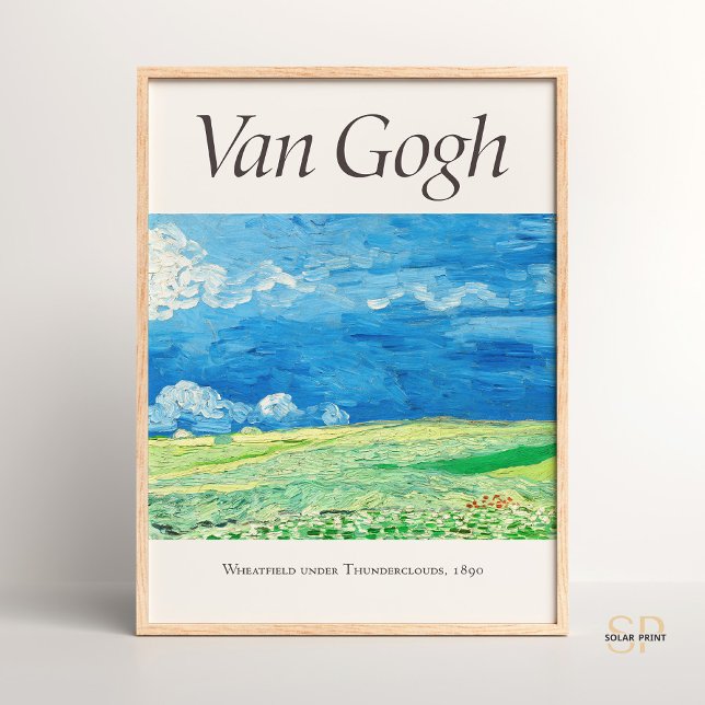 Affiche Vincent van Gogh Wheatfields Sous Thundercloud (Créateur téléchargé)