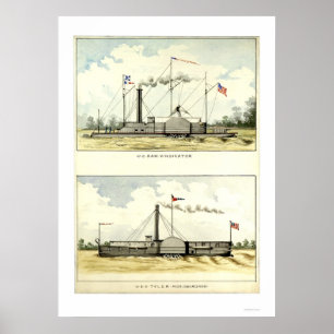 Affiche Vindicateur Ironclad par D.M.N. Stouffer en 1864