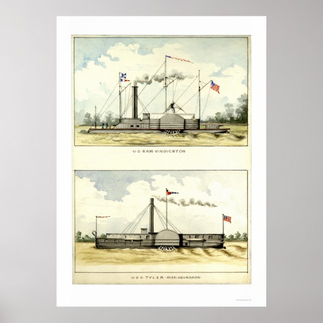 Affiche Vindicateur Ironclad par D.M.N. Stouffer en 1864 (Devant)